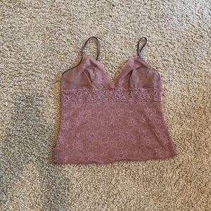 brown sheer lace tank top!